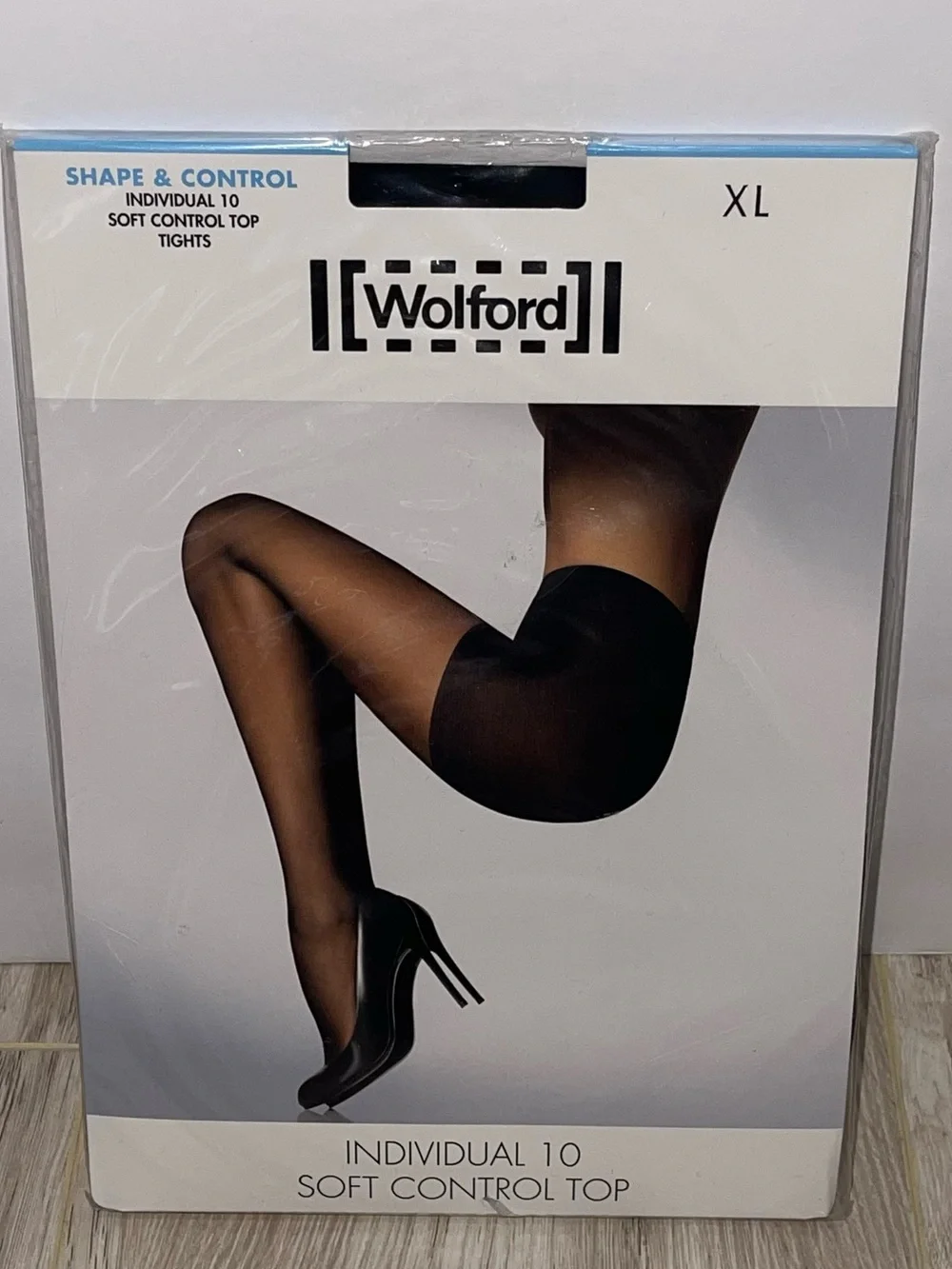 NEW WOLFORD SHAPE & CONTROL STOCKINGS TIGHTS Black XL